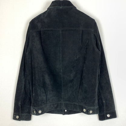 【中古品】【メンズ】 STUSSY ステューシー SUEDE COW LEATHER TRACKER JACKET スエード カウレザー トラッカー ジャケット アウター 142-260826-sa-01-tei サイズ：L カラー：ブラック 万代Net店