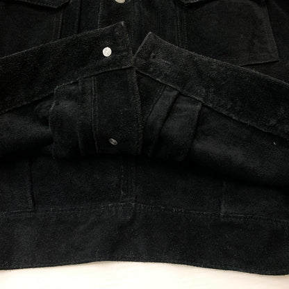 【中古品】【メンズ】 STUSSY ステューシー SUEDE COW LEATHER TRACKER JACKET スエード カウレザー トラッカー ジャケット アウター 142-260826-sa-01-tei サイズ：L カラー：ブラック 万代Net店