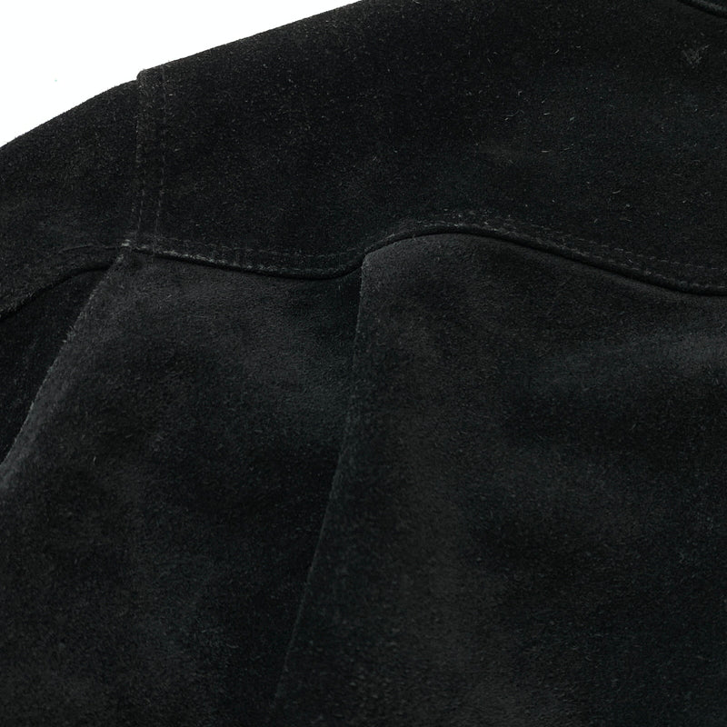 【中古品】【メンズ】 STUSSY ステューシー SUEDE COW LEATHER TRACKER JACKET スエード カウレザー トラッカー ジャケット アウター 142-260826-sa-01-tei サイズ：L カラー：ブラック 万代Net店
