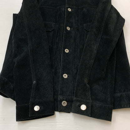 【中古品】【メンズ】 STUSSY ステューシー SUEDE COW LEATHER TRACKER JACKET スエード カウレザー トラッカー ジャケット アウター 142-260826-sa-01-tei サイズ：L カラー：ブラック 万代Net店