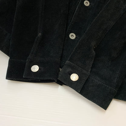 【中古品】【メンズ】 STUSSY ステューシー SUEDE COW LEATHER TRACKER JACKET スエード カウレザー トラッカー ジャケット アウター 142-260826-sa-01-tei サイズ：L カラー：ブラック 万代Net店