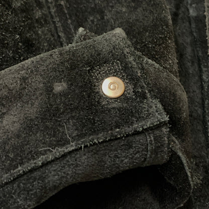 【中古品】【メンズ】 STUSSY ステューシー SUEDE COW LEATHER TRACKER JACKET スエード カウレザー トラッカー ジャケット アウター 142-260826-sa-01-tei サイズ：L カラー：ブラック 万代Net店