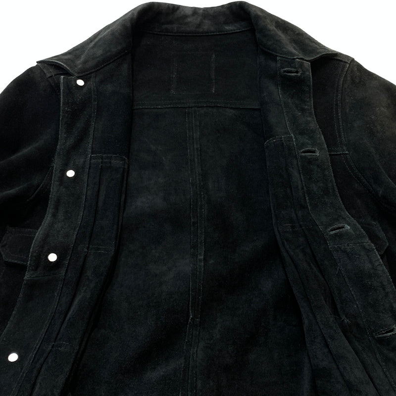 【中古品】【メンズ】 STUSSY ステューシー SUEDE COW LEATHER TRACKER JACKET スエード カウレザー トラッカー ジャケット アウター 142-260826-sa-01-tei サイズ：L カラー：ブラック 万代Net店
