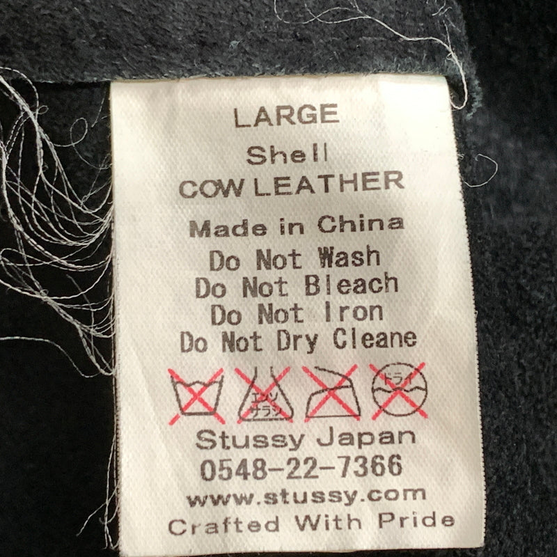 【中古品】【メンズ】 STUSSY ステューシー SUEDE COW LEATHER TRACKER JACKET スエード カウレザー トラッカー ジャケット アウター 142-260826-sa-01-tei サイズ：L カラー：ブラック 万代Net店