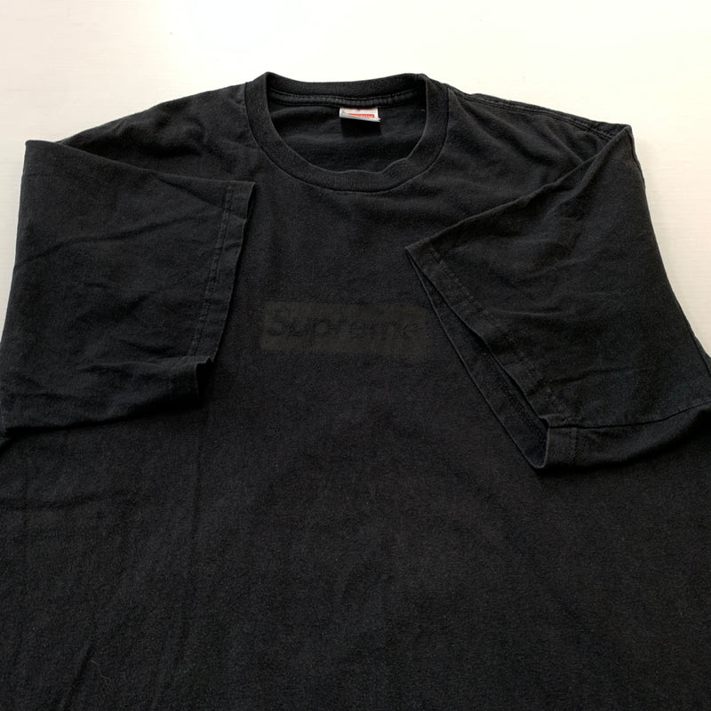 【中古品】【メンズ】 SUPREME シュプリーム TONAL BOX LOGO TEE トーナル ボックス ロゴ Tシャツ 長袖 トップス 142-260826-sa-06-tei サイズ：XL カラー：ブラック 万代Net店