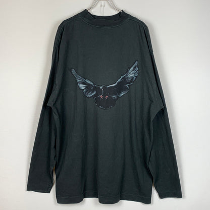 【中古品】【メンズ】 YEEZY イージー × GAP ギャップ LOGO LONG SLEEVE 1166 ロゴ ロング スリーブ 長袖 トップス 142-260826-sa-05-tei サイズ：L カラー：ブラック 万代Net店