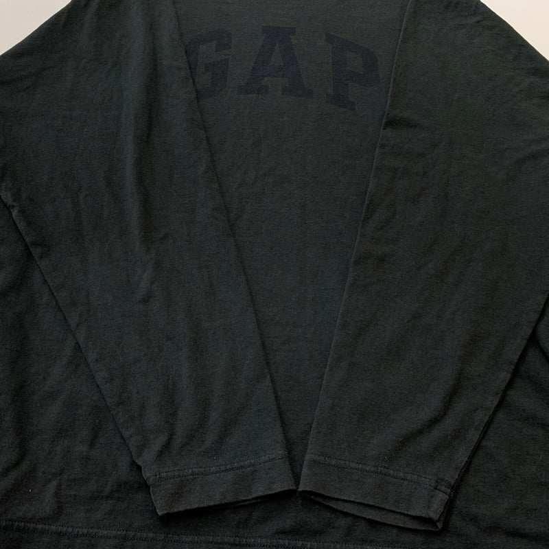 【中古品】【メンズ】 YEEZY イージー × GAP ギャップ LOGO LONG SLEEVE 1166 ロゴ ロング スリーブ 長袖 トップス 142-260826-sa-05-tei サイズ：L カラー：ブラック 万代Net店
