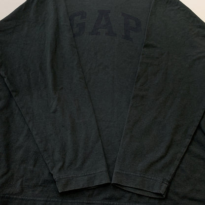 【中古品】【メンズ】 YEEZY イージー × GAP ギャップ LOGO LONG SLEEVE 1166 ロゴ ロング スリーブ 長袖 トップス 142-260826-sa-05-tei サイズ：L カラー：ブラック 万代Net店