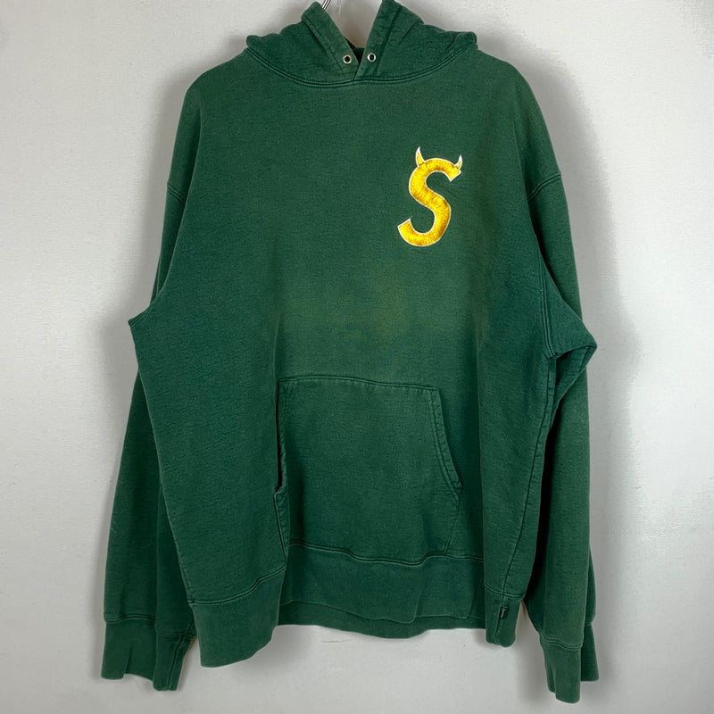 【現状渡し品】【メンズ】 SUPREME シュプリーム 22AW S LOGO HOODED SWEATSHIRT 2022年春夏 エス ロゴ フーディー スウェットシャツ 長袖 トップス プルーオーバー パーカー 142-260826-sa-02-tei サイズ：XL カラー：グリーン 万代Net店