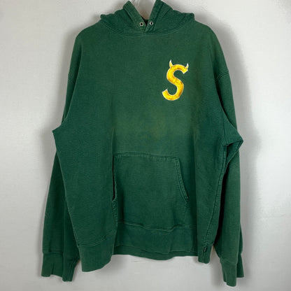【現状渡し品】【メンズ】 SUPREME シュプリーム 22AW S LOGO HOODED SWEATSHIRT 2022年春夏 エス ロゴ フーディー スウェットシャツ 長袖 トップス プルーオーバー パーカー 142-260826-sa-02-tei サイズ：XL カラー：グリーン 万代Net店