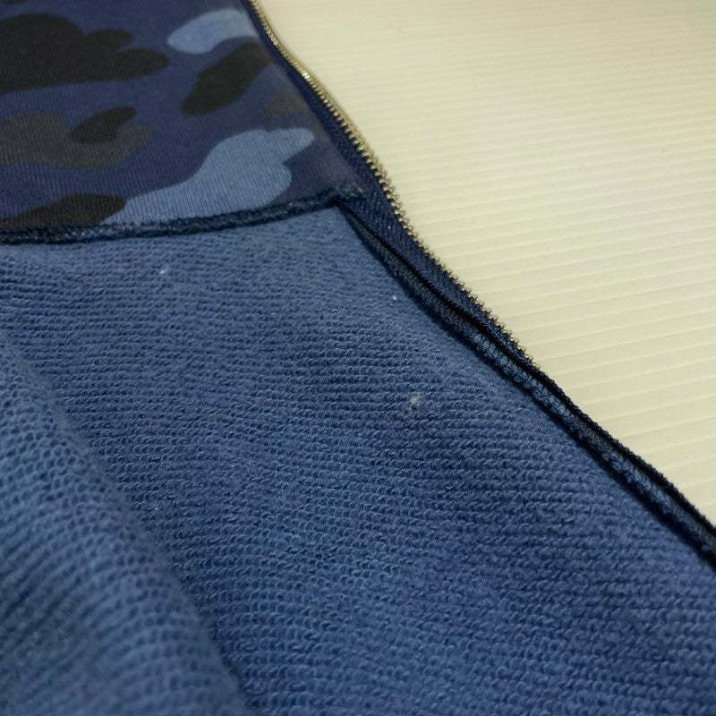 【現状渡し品】【メンズ】 A BATHING APE アベイシングエイプ CAMO TIGER FULL ZIP HOODIE 001ZPG301006X カモ タイガー フルジップ フーディ トップス フルジップパーカー 142-260826-ko-13-teih サイズ：L カラー：ブルー 万代Net店