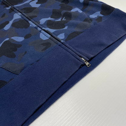 【現状渡し品】【メンズ】 A BATHING APE アベイシングエイプ CAMO TIGER FULL ZIP HOODIE 001ZPG301006X カモ タイガー フルジップ フーディ トップス フルジップパーカー 142-260826-ko-13-teih サイズ：L カラー：ブルー 万代Net店