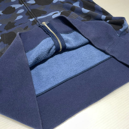 【現状渡し品】【メンズ】 A BATHING APE アベイシングエイプ CAMO TIGER FULL ZIP HOODIE 001ZPG301006X カモ タイガー フルジップ フーディ トップス フルジップパーカー 142-260826-ko-13-teih サイズ：L カラー：ブルー 万代Net店
