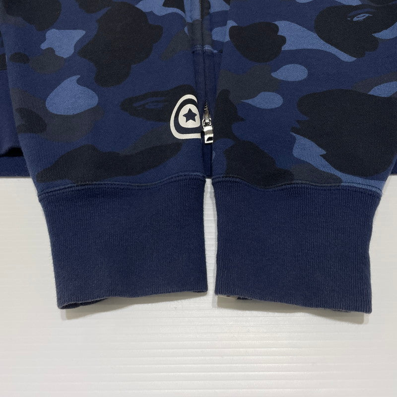 【現状渡し品】【メンズ】 A BATHING APE アベイシングエイプ CAMO TIGER FULL ZIP HOODIE 001ZPG301006X カモ タイガー フルジップ フーディ トップス フルジップパーカー 142-260826-ko-13-teih サイズ：L カラー：ブルー 万代Net店
