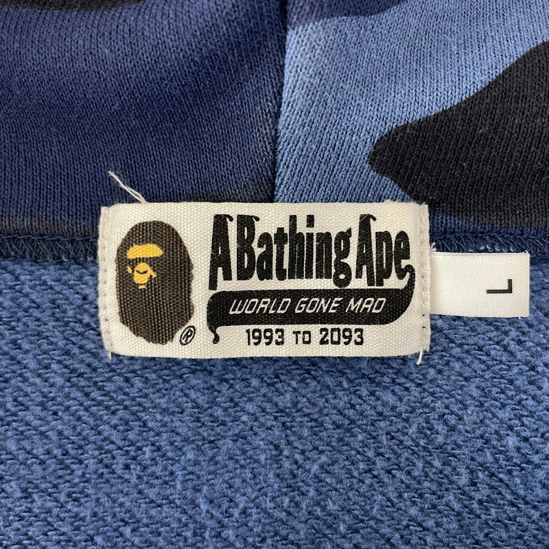 【現状渡し品】【メンズ】 A BATHING APE アベイシングエイプ CAMO TIGER FULL ZIP HOODIE 001ZPG301006X カモ タイガー フルジップ フーディ トップス フルジップパーカー 142-260826-ko-13-teih サイズ：L カラー：ブルー 万代Net店
