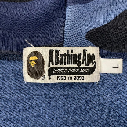 【現状渡し品】【メンズ】 A BATHING APE アベイシングエイプ CAMO TIGER FULL ZIP HOODIE 001ZPG301006X カモ タイガー フルジップ フーディ トップス フルジップパーカー 142-260826-ko-13-teih サイズ：L カラー：ブルー 万代Net店