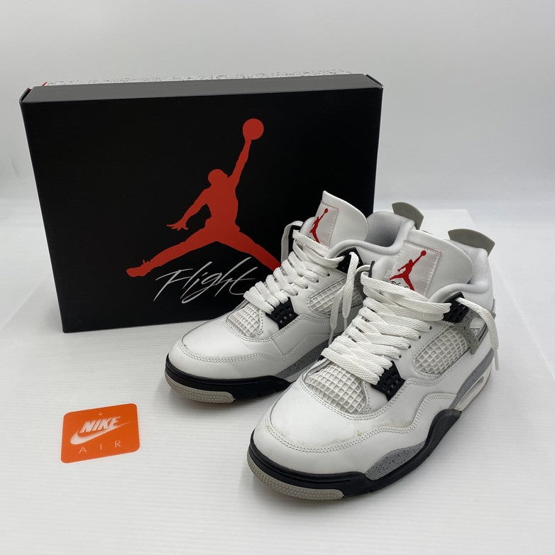 【中古品】【メンズ】 Nike ナイキ AIR JORDAN 4 RETRO WHITE CEMENT FV5029-100 エア ジョーダン4レトロ ホワイトセメント スニーカー 靴 160-260829-ss-06-teih サイズ：28cm カラー：ホワイト/セメント 万代Net店