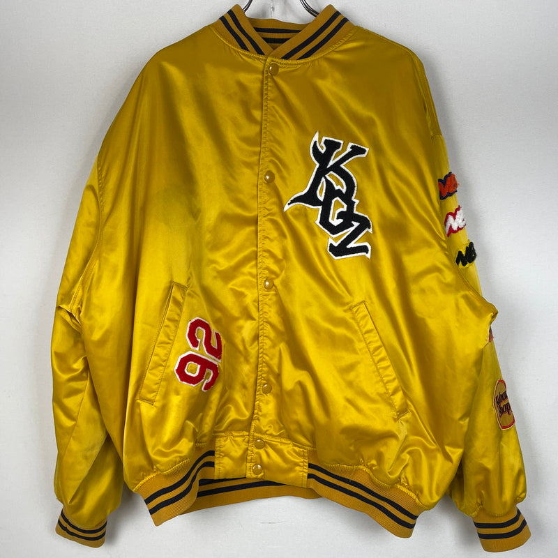 【中古品】【メンズ】 KEBOZ ケボズ × FREAK'S フリークス ストア 別注コラボ STADIUM JUMPER 214-1579 スタジアム ジャンパー アウター スタジャン 142-260830-sa-12-tei サイズ：L カラー：イエロー 万代Net店