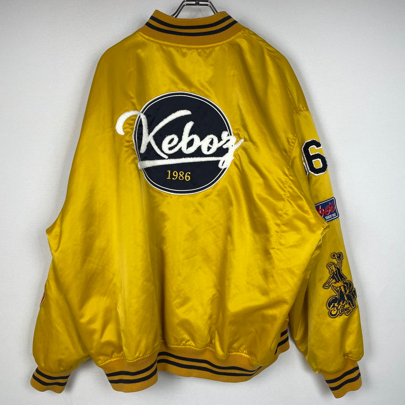 【中古品】【メンズ】 KEBOZ ケボズ × FREAK'S フリークス ストア 別注コラボ STADIUM JUMPER 214-1579 スタジアム ジャンパー アウター スタジャン 142-260830-sa-12-tei サイズ：L カラー：イエロー 万代Net店