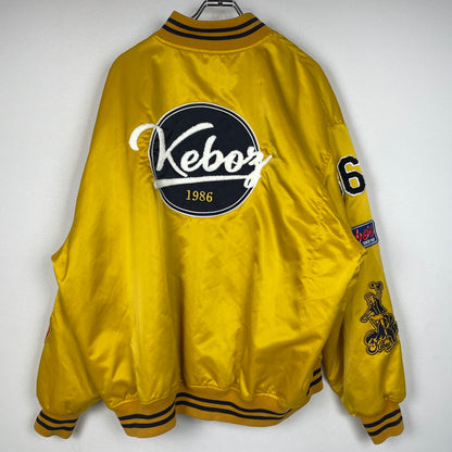 【中古品】【メンズ】 KEBOZ ケボズ × FREAK'S フリークス ストア 別注コラボ STADIUM JUMPER 214-1579 スタジアム ジャンパー アウター スタジャン 142-260830-sa-12-tei サイズ：L カラー：イエロー 万代Net店