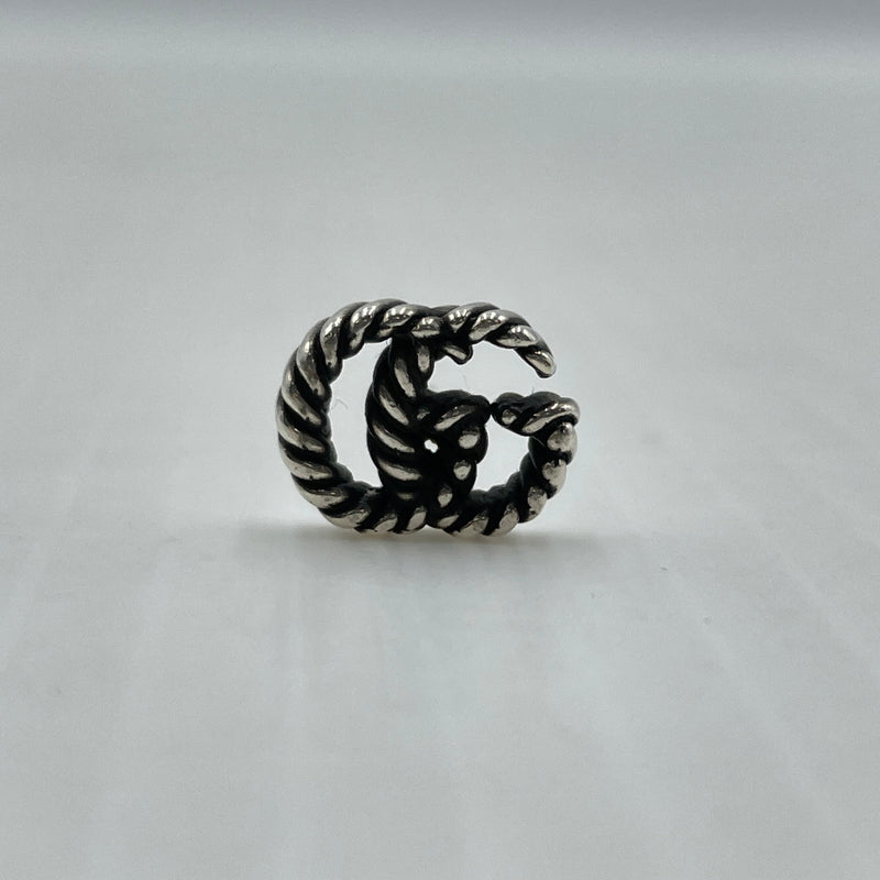 【中古品】【レディース】 GUCCI グッチ AG925 DOUBLE G TWIST LOGO EARRING MADE IN ITALY シルバー952 ダブルG ツイストロゴピアス 片耳 イタリア製 182-260902-ss-08-tei カラー：シルバー 万代Net店