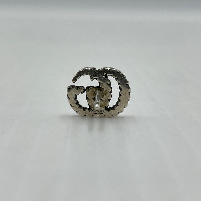 【中古品】【レディース】 GUCCI グッチ AG925 DOUBLE G TWIST LOGO EARRING MADE IN ITALY シルバー952 ダブルG ツイストロゴピアス 片耳 イタリア製 182-260902-ss-08-tei カラー：シルバー 万代Net店