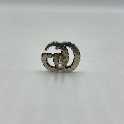 【中古品】【レディース】 GUCCI グッチ AG925 DOUBLE G TWIST LOGO EARRING MADE IN ITALY シルバー952 ダブルG ツイストロゴピアス 片耳 イタリア製 182-260902-ss-08-tei カラー：シルバー 万代Net店