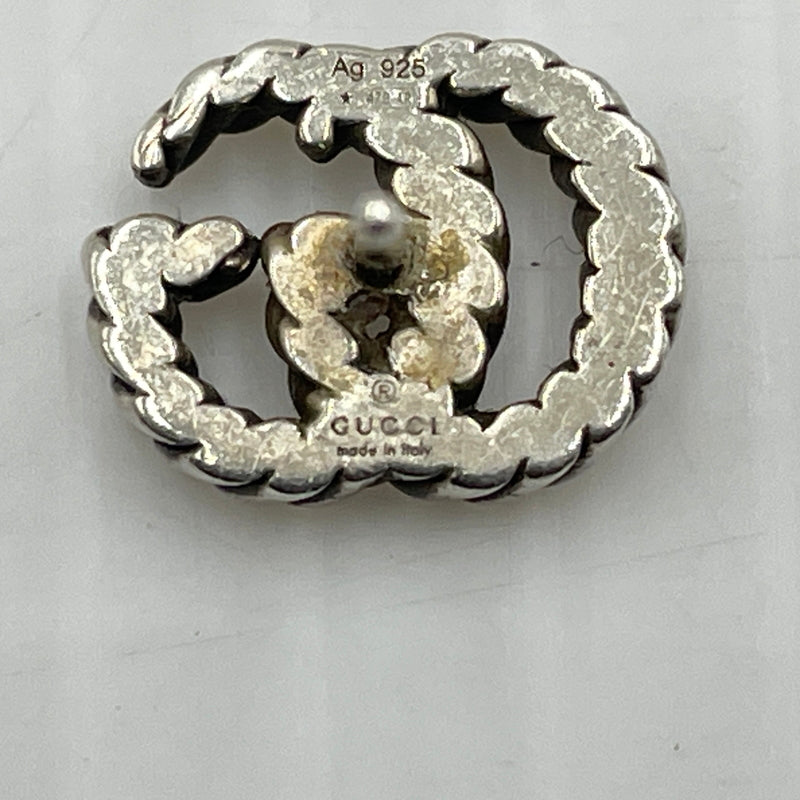 【中古品】【レディース】 GUCCI グッチ AG925 DOUBLE G TWIST LOGO EARRING MADE IN ITALY シルバー952 ダブルG ツイストロゴピアス 片耳 イタリア製 182-260902-ss-08-tei カラー：シルバー 万代Net店