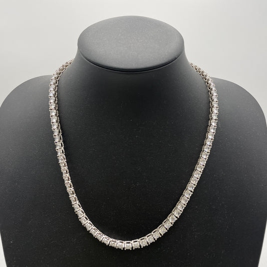 【中古品】【メンズ】 USED S925 ZIRCONIA TENNIS CHAIN ジルコニアテニスチェーン ネックレス アクセサリー 192-260902-ss-07-tei サイズ：※長さ約49ｃｍ カラー：シルバー 万代Net店