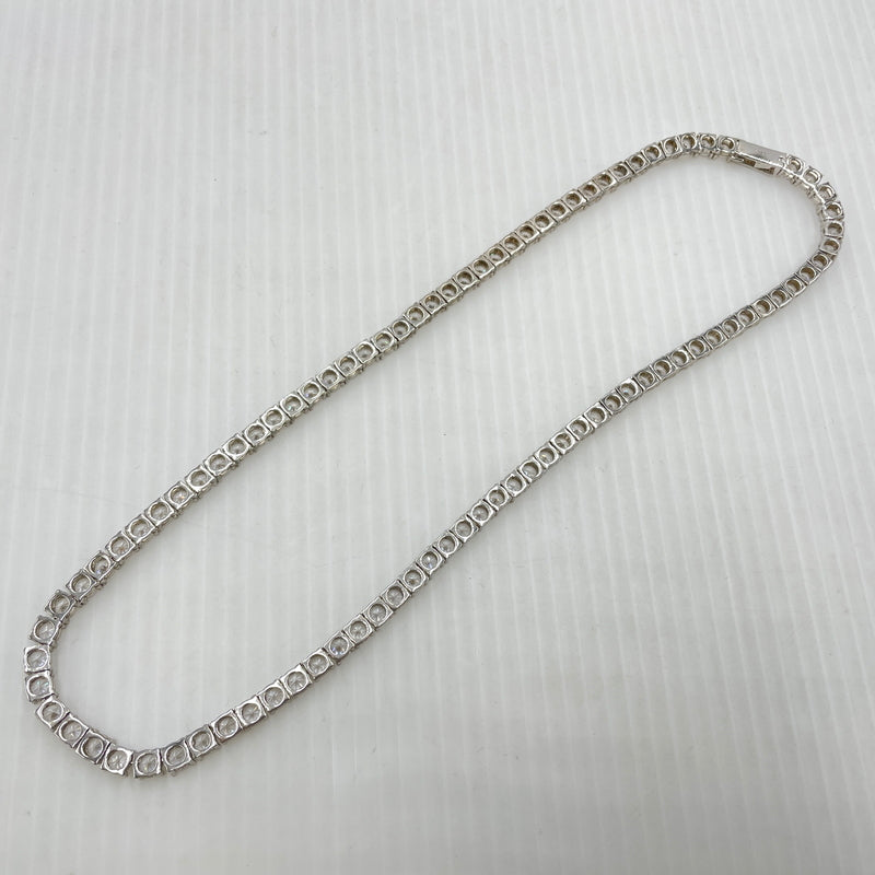 【中古品】【メンズ】 USED S925 ZIRCONIA TENNIS CHAIN ジルコニアテニスチェーン ネックレス アクセサリー 192-260902-ss-07-tei サイズ：※長さ約49ｃｍ カラー：シルバー 万代Net店