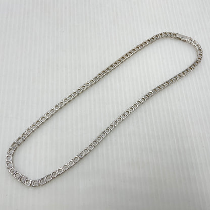 【中古品】【メンズ】 USED S925 ZIRCONIA TENNIS CHAIN ジルコニアテニスチェーン ネックレス アクセサリー 192-260902-ss-07-tei サイズ：※長さ約49ｃｍ カラー：シルバー 万代Net店