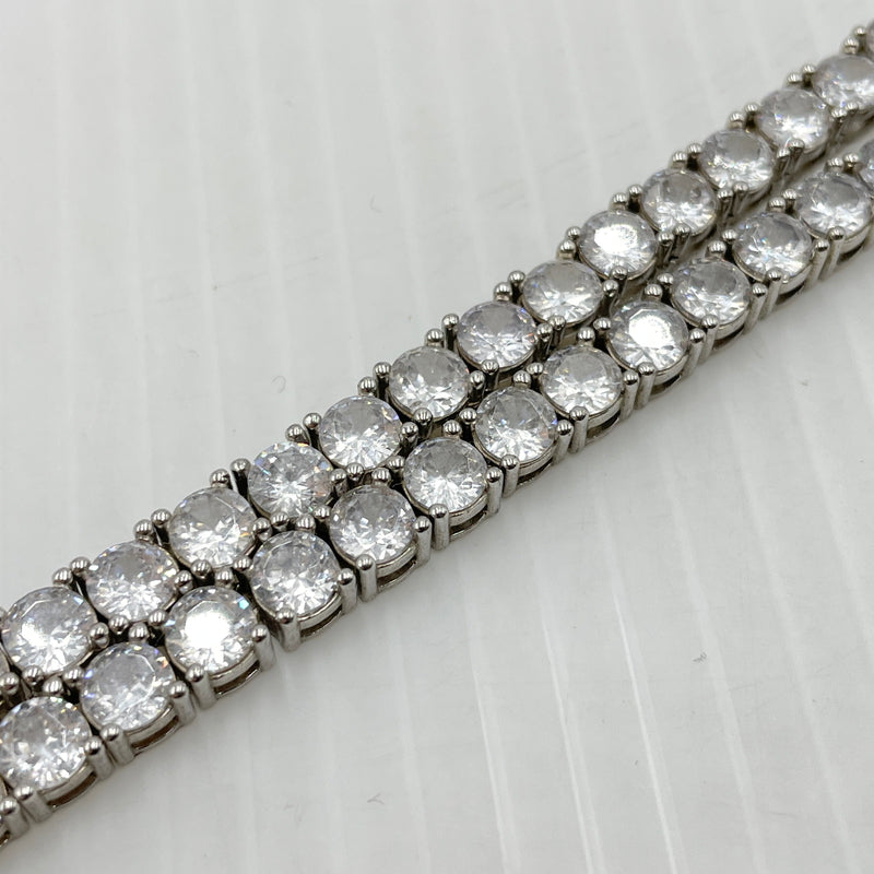 【中古品】【メンズ】 USED S925 ZIRCONIA TENNIS CHAIN ジルコニアテニスチェーン ネックレス アクセサリー 192-260902-ss-07-tei サイズ：※長さ約49ｃｍ カラー：シルバー 万代Net店