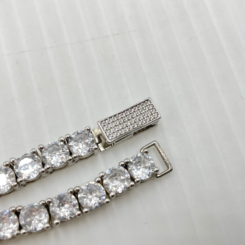 【中古品】【メンズ】 USED S925 ZIRCONIA TENNIS CHAIN ジルコニアテニスチェーン ネックレス アクセサリー 192-260902-ss-07-tei サイズ：※長さ約49ｃｍ カラー：シルバー 万代Net店