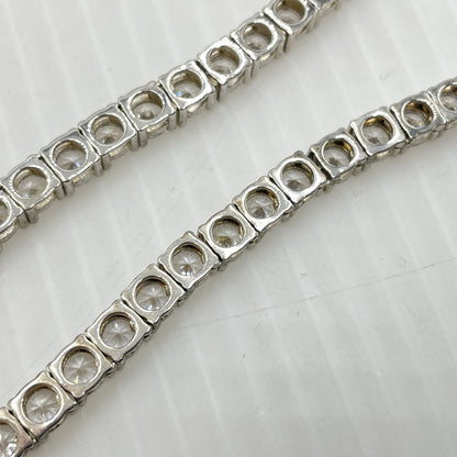 【中古品】【メンズ】 USED S925 ZIRCONIA TENNIS CHAIN ジルコニアテニスチェーン ネックレス アクセサリー 192-260902-ss-07-tei サイズ：※長さ約49ｃｍ カラー：シルバー 万代Net店