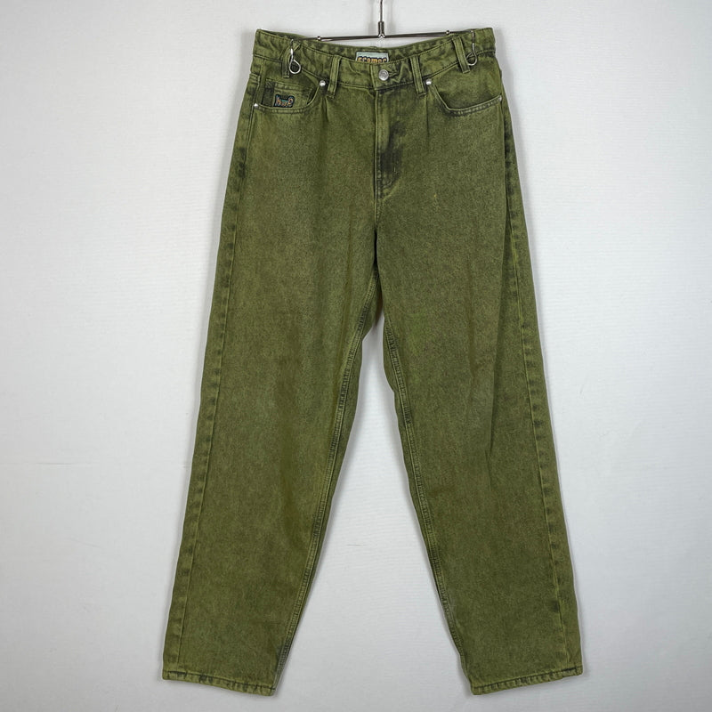 【中古品】【メンズ】 HUF ハフ CROMER WASHED PANT クローマー ウォッシュド パンツ ボトムス 153-260830-sa-16-tei サイズ：30 カラー：グリーン 万代Net店