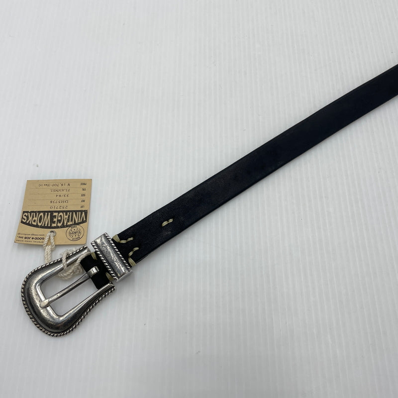 【中古品】【メンズ】 Vintage Works ヴィンテージワークス LEATHER BELT 7HOLE MADE IN JAPAN DH5738 レザー ベルト 7ホール アクセサリー 日本製 205-260902-ss-06-tei サイズ：ケース付き カラー：ブラック 万代Net店