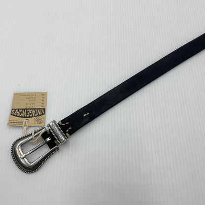 【中古品】【メンズ】 Vintage Works ヴィンテージワークス LEATHER BELT 7HOLE MADE IN JAPAN DH5738 レザー ベルト 7ホール アクセサリー 日本製 205-260902-ss-06-tei サイズ：ケース付き カラー：ブラック 万代Net店