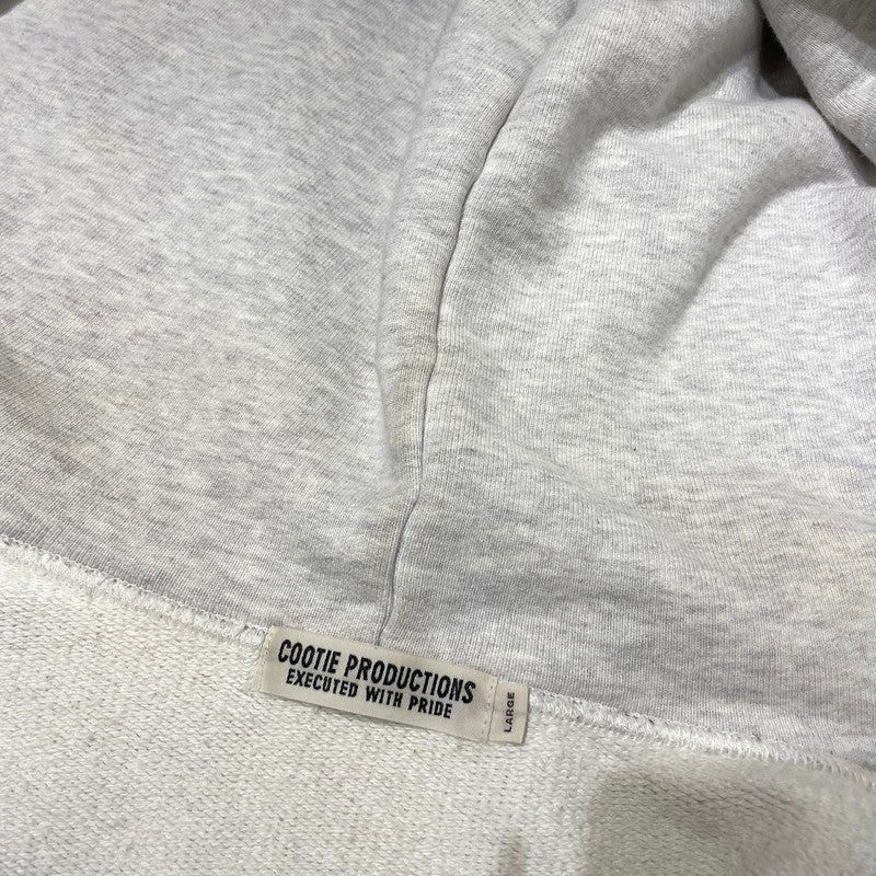 【現状渡し品】【メンズ】 COOTIE PRODUCTIONS クーティー プロダクツ HEAVY OZ SWEAT FULL ZIP HOODIE ヘヴィー オンス スウェット フルジップ フーディ 長袖 トップス 142-260915-yo-09-teih サイズ：L カラー：グレー 万代Net店