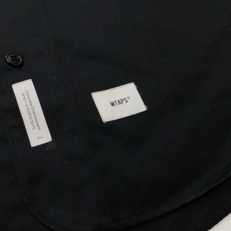 【現状渡し品】【メンズ】 WTAPS ダブル タップス LEAGUE d01 L/S CTPL.TWILL 222TQDT-SHM04 リーグ ゼロワン ロングスリーブ コットン ポリエステル ツイル アウター 142-260828-sa-01-tei サイズ：3 カラー：ブラック 万代Net店