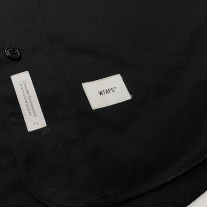 【現状渡し品】【メンズ】 WTAPS ダブル タップス LEAGUE d01 L/S CTPL.TWILL 222TQDT-SHM04 リーグ ゼロワン ロングスリーブ コットン ポリエステル ツイル アウター 142-260828-sa-01-tei サイズ：3 カラー：ブラック 万代Net店