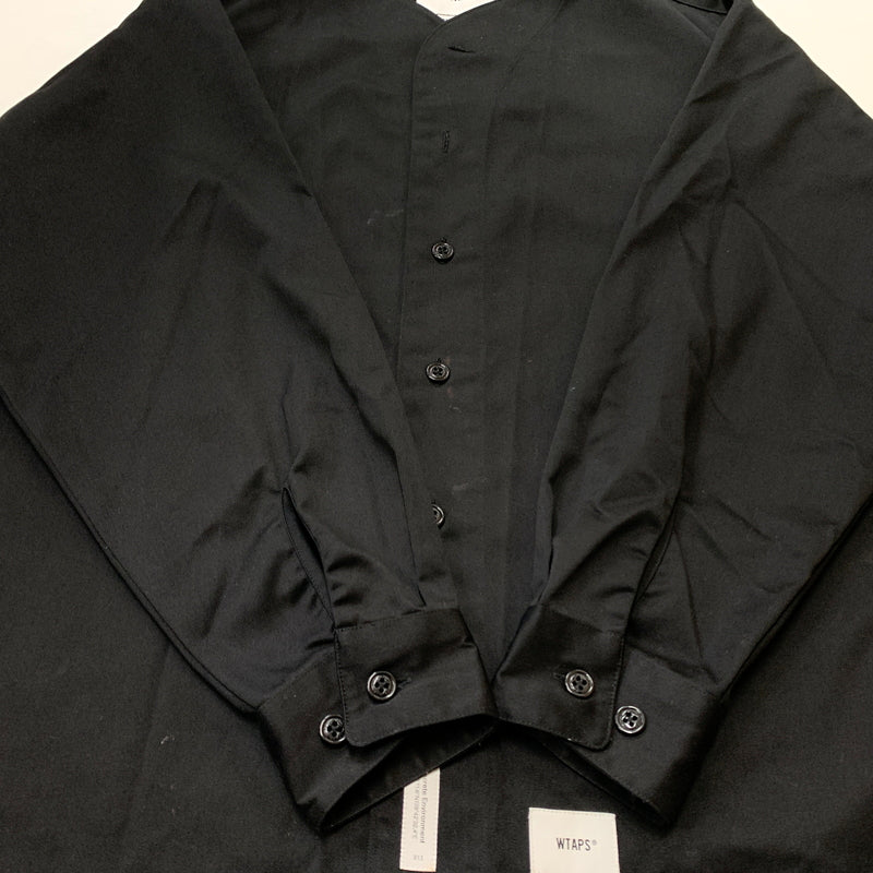 【現状渡し品】【メンズ】 WTAPS ダブル タップス LEAGUE d01 L/S CTPL.TWILL 222TQDT-SHM04 リーグ ゼロワン ロングスリーブ コットン ポリエステル ツイル アウター 142-260828-sa-01-tei サイズ：3 カラー：ブラック 万代Net店