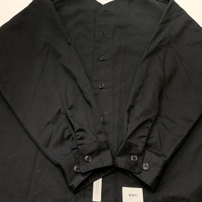 【現状渡し品】【メンズ】 WTAPS ダブル タップス LEAGUE d01 L/S CTPL.TWILL 222TQDT-SHM04 リーグ ゼロワン ロングスリーブ コットン ポリエステル ツイル アウター 142-260828-sa-01-tei サイズ：3 カラー：ブラック 万代Net店