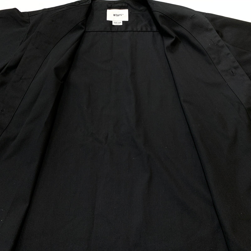 【現状渡し品】【メンズ】 WTAPS ダブル タップス LEAGUE d01 L/S CTPL.TWILL 222TQDT-SHM04 リーグ ゼロワン ロングスリーブ コットン ポリエステル ツイル アウター 142-260828-sa-01-tei サイズ：3 カラー：ブラック 万代Net店