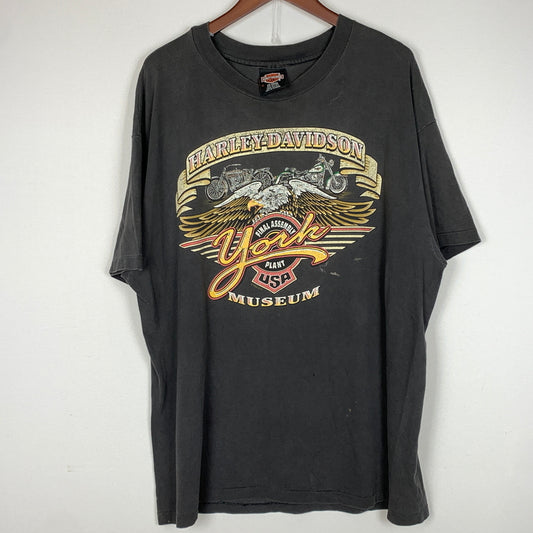 【現状渡し品】【メンズ】 HARLEY-DAVIDSON ハーレーダビッドソン 90’s S/S TEE 90年代 ショートスリーブ 半袖 トップス 145-260828-sa-05-tei サイズ：XL カラー：グレー 万代Net店