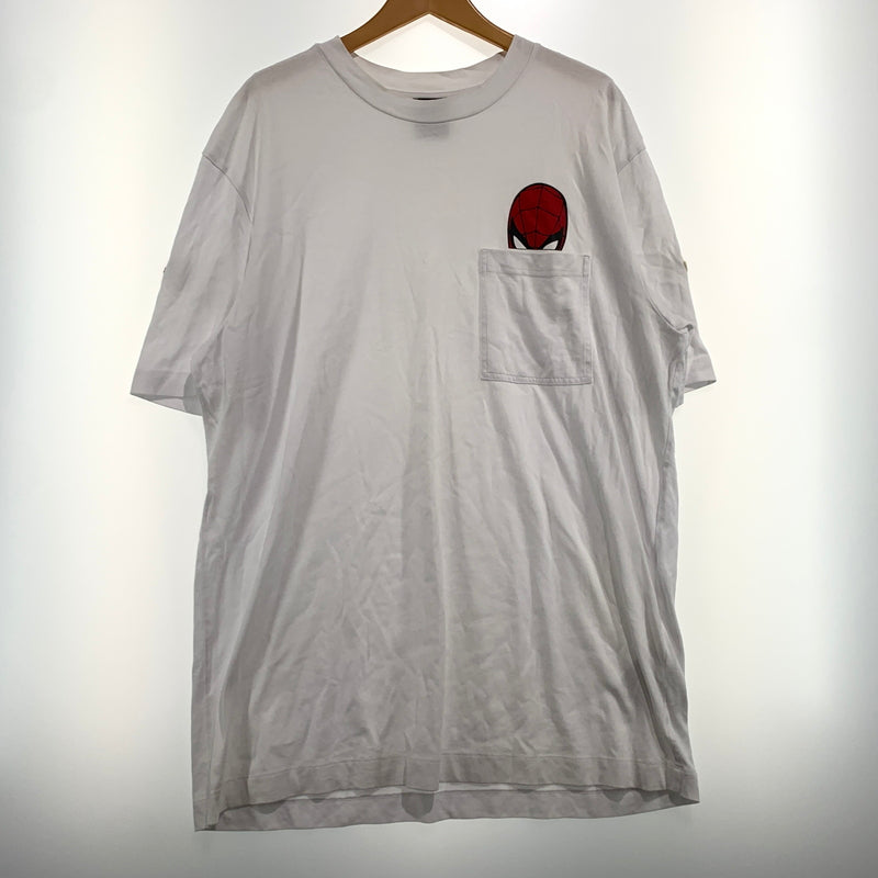 【中古品】【メンズ】 MONCLER モンクレール × SPIDER-MAN スパイダーマン 別注コラボ S/S T-SHIRT H20918C00005 8390T ショートスリーブ Tシャツ 半袖 トップス 141-260828-sa-02-tei サイズ：XL カラー：ホワイト 万代Net店