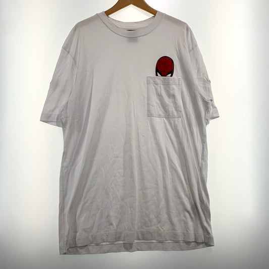【中古品】【メンズ】 MONCLER モンクレール × SPIDER-MAN スパイダーマン 別注コラボ S/S T-SHIRT H20918C00005 8390T ショートスリーブ Tシャツ 半袖 トップス 141-260828-sa-02-tei サイズ：XL カラー：ホワイト 万代Net店