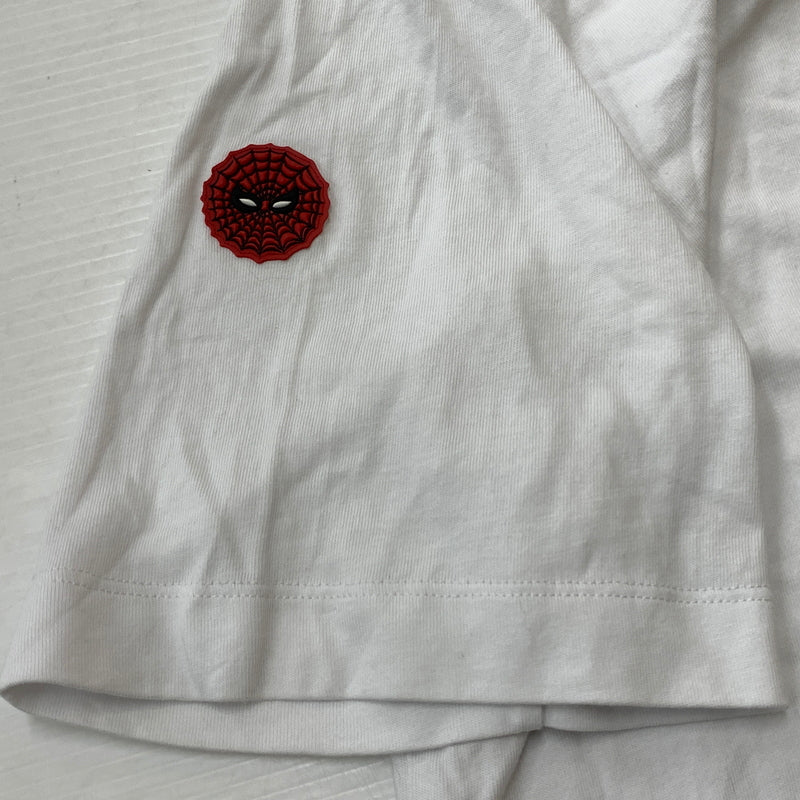 【中古品】【メンズ】 MONCLER モンクレール × SPIDER-MAN スパイダーマン 別注コラボ S/S T-SHIRT H20918C00005 8390T ショートスリーブ Tシャツ 半袖 トップス 141-260828-sa-02-tei サイズ：XL カラー：ホワイト 万代Net店
