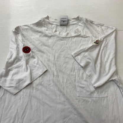 【中古品】【メンズ】 MONCLER モンクレール × SPIDER-MAN スパイダーマン 別注コラボ S/S T-SHIRT H20918C00005 8390T ショートスリーブ Tシャツ 半袖 トップス 141-260828-sa-02-tei サイズ：XL カラー：ホワイト 万代Net店