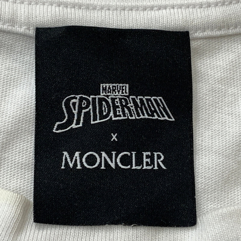 【中古品】【メンズ】 MONCLER モンクレール × SPIDER-MAN スパイダーマン 別注コラボ S/S T-SHIRT H20918C00005 8390T ショートスリーブ Tシャツ 半袖 トップス 141-260828-sa-02-tei サイズ：XL カラー：ホワイト 万代Net店