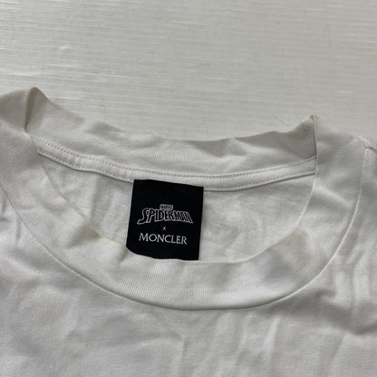 【中古品】【メンズ】 MONCLER モンクレール × SPIDER-MAN スパイダーマン 別注コラボ S/S T-SHIRT H20918C00005 8390T ショートスリーブ Tシャツ 半袖 トップス 141-260828-sa-02-tei サイズ：XL カラー：ホワイト 万代Net店